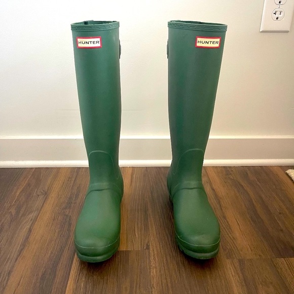 Hunter Shoes - Adjustable Hunter Original Tall For Women Boot | Matte Green | Women’s 9